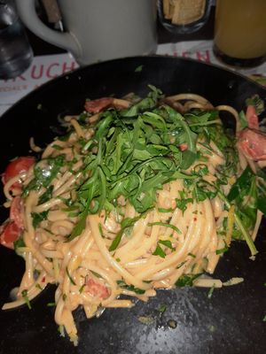 Pasta vegan feta at Munich in Lagos
