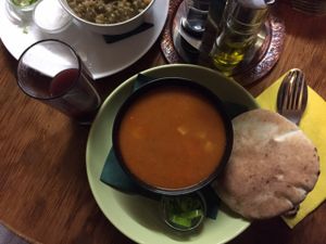 Bean soup at Macska in Budapest