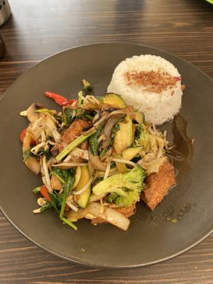 Vegetable stir fry with tofu   at Viet Pho Cafe in Port Douglas