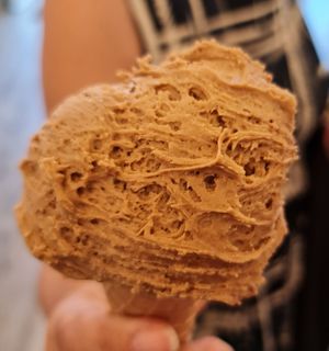 Hazelnut coffee at Gelateria Naturale Demetra in Assisi