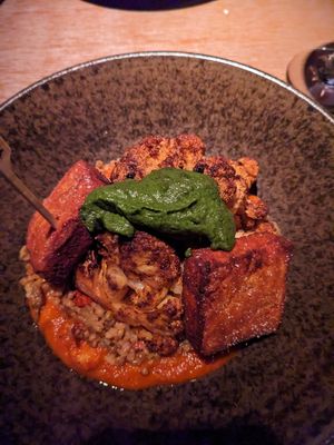 Harissa "tofu" at Root Down - 33rd Ave in Denver