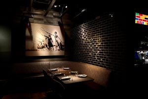 Dining booth  #Veganuary at Root Down - 33rd Ave in Denver