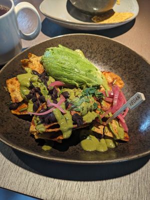 Vegan chilaquiles at Root Down - 33rd Ave in Denver
