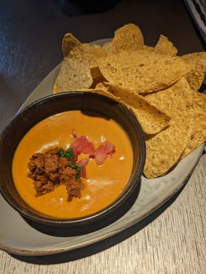 Vegan queso at Root Down - 33rd Ave in Denver