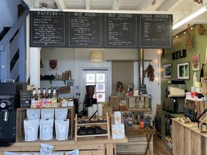 Take away counter - loads of goodies at Out-there Artisan in Jedburgh