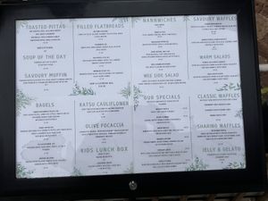Menu as of 23/3/25  at Out-there Artisan in Jedburgh