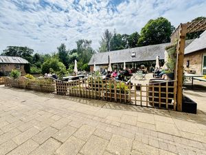 Outside courtyard seating   at Out-there Artisan in Jedburgh