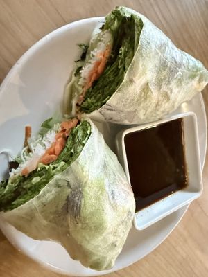 Fresh wrap with rice paper and veggies   at Boo Koo in Mill Valley
