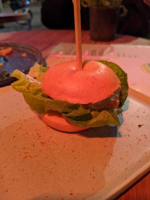 Pulled jackfruit BAO bun at Veganees in Amsterdam