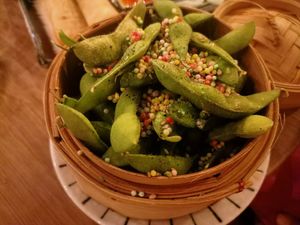 Edamame at Veganees in Amsterdam