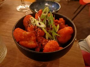 Korean fried cauliflower at Veganees in Amsterdam