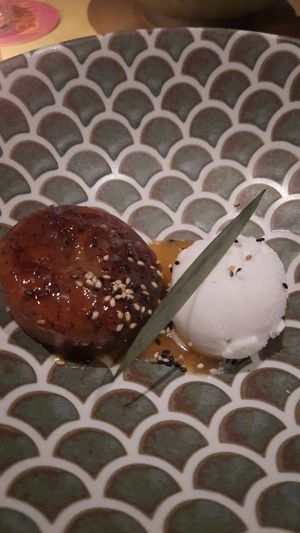 Baked date cake at Veganees in Amsterdam