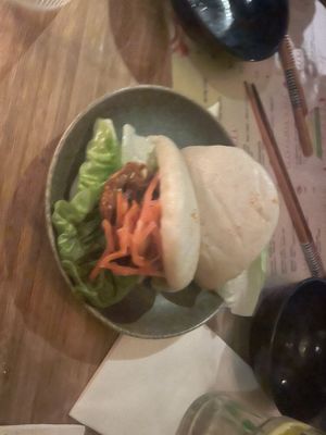 Bao bun crunchy tempeh   at Veganees in Amsterdam