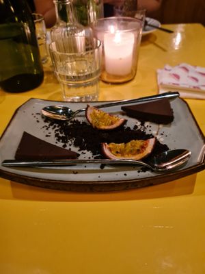 Chocolate ganache at Veganees in Amsterdam