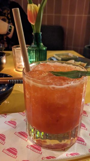 Strawberry fields forever cocktail at Veganees in Amsterdam