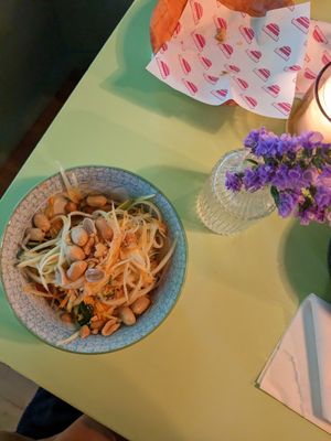 Papaya salad at Veganees in Amsterdam