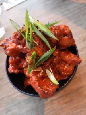 Korean fired cauliflower at Veganees in Amsterdam