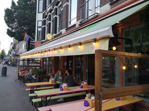 Outside at Veganees in Amsterdam