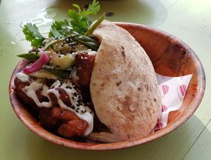 Fried cauliflower sandwich at Veganees in Amsterdam