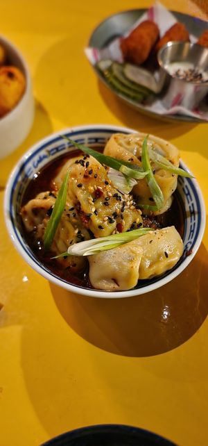 Wontons - the broth was incredible, dipped everything in this. #Veganuary at Veganees in Amsterdam