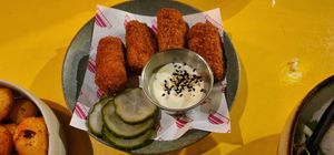 Kimchi kroketjes were great! #Veganuary at Veganees in Amsterdam
