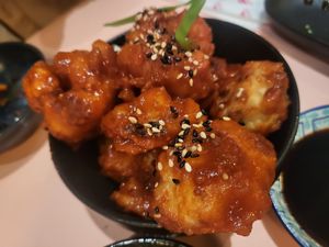 Korean Fried Culiflower at Veganees in Amsterdam