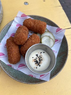 kimchi kroketjes  at Veganees in Amsterdam