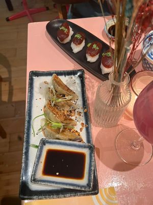 Gyoza, Nigiri🤤 at Veganees in Amsterdam