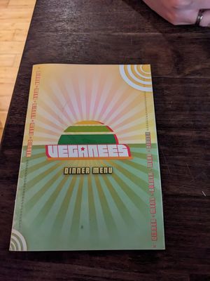 Menu design at Veganees in Amsterdam