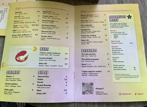 Menu  at Veganees in Amsterdam