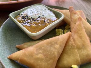 Samosas (10/10!)  at Veganees in Amsterdam