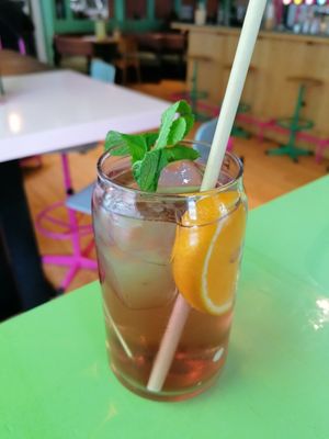 Hibiscus lemonade at Veganees in Amsterdam