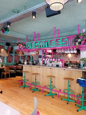 Interior, super cool at Veganees in Amsterdam