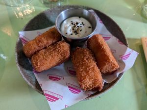 Kimchi croquettes at Veganees in Amsterdam