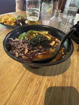 Miso ramen  at Veganees in Amsterdam