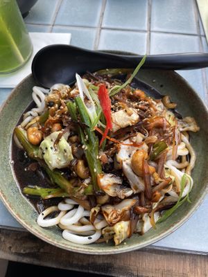 Noodles, boring and too sweet, no spicy at all   at Veganees in Amsterdam