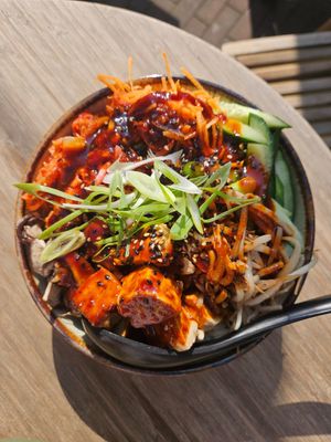 Bibimbap at Veganees in Amsterdam