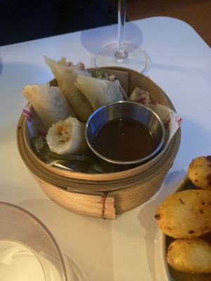 Spring rolls  at Veganees in Amsterdam