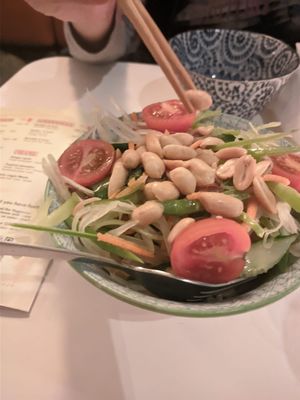 Papaya salad at Veganees in Amsterdam