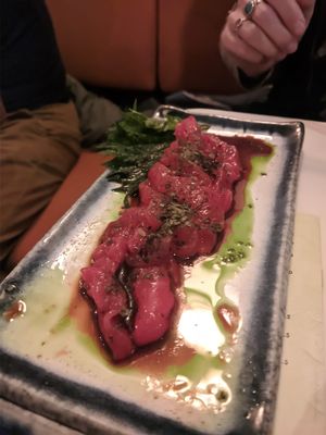 Watermelon tataki at Veganees in Amsterdam