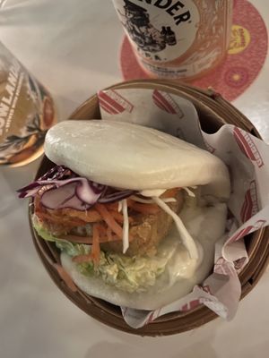 Crunchy tempeh bun   at Veganees in Amsterdam