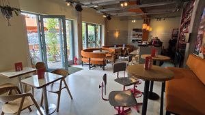 Interior at Veganees in Amsterdam