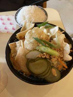 Gado gado: it’s mainly (raw) veggies with a small amount of fried tofu. Decent, but there are better options  at Veganees in Amsterdam
