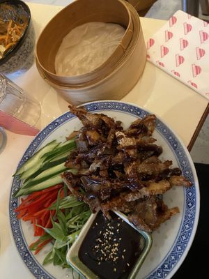 Peking pancakes: tasty, but too salty. Also expensive for what you get. at Veganees in Amsterdam