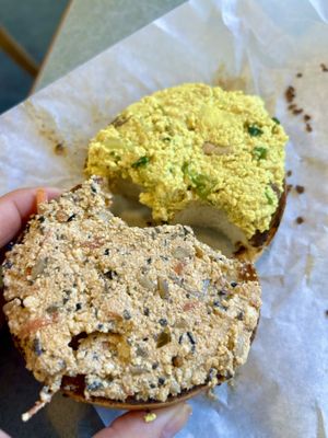 Tofu del Fuego and New Delhi  at The Bagelry in Santa Cruz