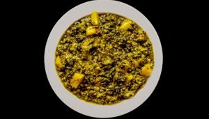 Alo Saag (Potato and spinach) at Royal Spice in Dunwoody