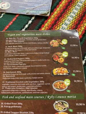 Menu  at Restaurant Prince Cyril in Nessebar