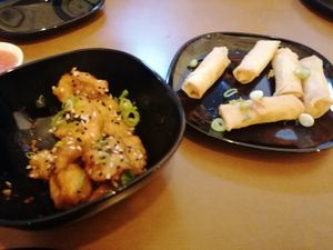 Starters at Vegan Fusion in North London