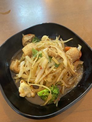 Fresh ginger, veg and tofu dish - main  at Vegan Fusion in North London