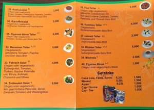 Speisekarte (Seite 3) at Falafel König in Cologne